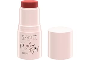 ‎SANTE NATURKOSMETIK SANTE Naturkosmetik U Glow Girl Blush Stick 01 Peach, natürlich frisch, cremig leichte Textur, Multi-Use für Wangen, Lippen und Brauen, Vegan, NaTrue-zertifiziert, Limited Edition, 6g