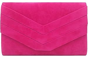 LEAHWARD Leah Ward Women's Faux Suede Leather Clutch Bag Wedding Bridal Prom Handbags 809