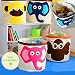 LifenewBaby Cartoon Animals Housed Barrels Cotton Canvas Storage Bin Bag Children Toys Pouch Kids Organizers Box Folding Laundry Basket Clothes Holder 17.5"*17"/44.5*43cm-Blue Elephant