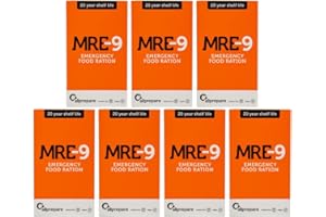 ALLPREPARE Ración de emergencia MRE-9 7 días - 16.800 KCAL - Alimento de emergencia - sabor a galleta de mantequilla - 20 años de vida útil - Vegano y sin lactosa