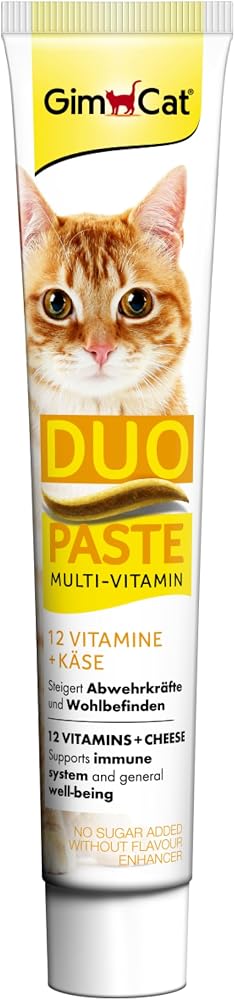 GimCat Multi-Vitamin Duo Paste Peynirli 12 Vitamin Kedi Macunu, 50g