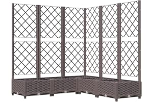 VIDAXL Jardinière avec treillis Marron 120x120x121,5 cm PP