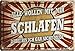 Produktbild Blechschild "Schlafen" Spruch ca. 20x30cm