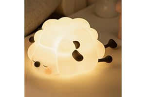 NesveCit Baby Night Light, Rechargeable Cute Night Light for Kids, 3-Level Dimmable, Touch Control, 30-Min Timer, Soft Silicone, Portable Lamp for Breastfeeding & Gift for Baby, Kids, Toddlers
