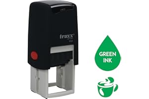 STAMP DESIGN 4U Traxx 9021 Loyalty Card Self Inking Rubber Stamp Cafe *A Green Cup of Coffee Design*