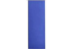 Bestlivings Flächen-Vorhang Blickdicht Schiebe-gardine Raumteiler Schiebe-Vorhang ca.60cm x 245cm, Auswahl: ohne Zubehör, blau - Mittelblau