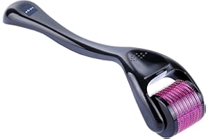 INGE 0.5mm Derma Roller for Hair Growth & Skin – Titanium Microneedling Roller for Facial & Beard Care, Anti-Aging & Hair Loss Treatment