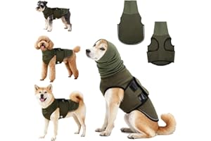 WRQIOO Hundemantel mit Beruhigender, 2 in 1 Beruhigungsweste für Hunde, Anti Stress Weste Hund, Calming Shirt Hund mit Ohrenschutz und Reflektorstreifen,Angst Beruhigungsjacke,Thundershirt H-und(XL)