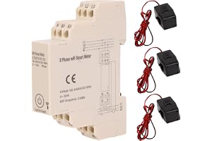Kikumi Energimätare, 0-100A 3-fas Smart WiFi-elmätare med Nuvarande Sensorer, Realtidsövervakning för Hem, Skola, Fabrik