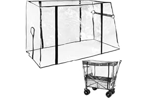 MORE9ROOM Collapsible Wagon Rain Cover Folding Wagon Rain Cover Clear Collapsible Garden Camping Trolley Cart Cover for Camping, Garden, and Storage (Trolley Not Included)