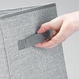 mDesign 2er-Set Aufbewahrungsbox Stoff – Stoffkiste mit Griffen für den Kinderschrank oder Kleiderschrank – als Spielzeugkiste – groß, mit jeweils 26,67 cm x 26,67 cm x 27,94 cm - 4