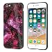 Produktbild iPhone 7 Tempered Glass Case, iPhone 8 Hülle Glas, 3 in 1 Ultra-Thin Hart PC Schutzhülle mit 3D Starry Sky Series Gehärtetes Glas Hülle für iPhone 8/iPhone 7 4,7 Zoll Tempered Glass Rückseite mit weichem TPU Silikon Bumper Anti-Kratzer Anti-Schock Anti-Rutsch Handyhülle Tasche Stoßfest Staubdicht Rosa rot