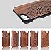 Produktbild COOLWILL® Telefon Fall dünne echt Holz Bambus und harte PC mit Schnitzereien Natur kreativ Protective Cover für iPhone 7, iPhone 6, iPhone 6 s, 4,7 Zoll (Halb Floral)