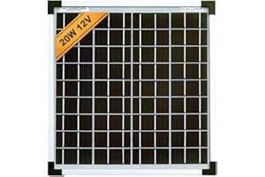 enjoy solar Mono monokrystaliczny panel słoneczny 20 W, 12 V, moduł solarny, moduł fotowoltaiczny, idealny do przyczep kempingowych, altan ogrodowych, łodzi