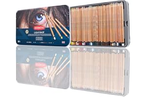 Derwent Lightfast - Set de 36 Crayons de Couleur, Mines Rondes Solides 4 mm, Texture Crémeuse, pour Dessin & Coloriage, Qualité Professionnelle (2302721)