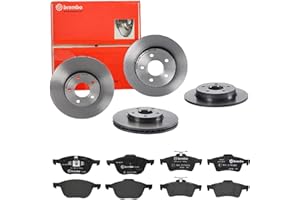 BREMBO BUNDLE Bremsen Set Bremsscheiben Bremsbeläge Brembo vorne hinten für für Ford Focus 100 Focus 2