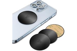 YOSH Płyty metalowe (4 okrągłe), 4 płytki z klejem 3M do magnetycznego uniwersalnego uchwytu samochodowego/uchwytu na smartfona do uchwytu samochodowego/stojaka magnetycznego