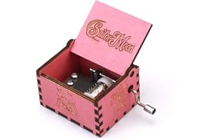 YOUTANG Sailor Moon - Caja de música de madera tallada con manivela, regalo musical, juego Moonlight Densetsu, color rosa