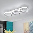 AUA Modern LED Ceiling Lights, 32W 2500LM Hight Bright Ceiling Lamps, Cold White 6000K, White Round Design Indoor Ceiling Lighting Fixtures for Bedroom Living Room Hallway Office Kitchen