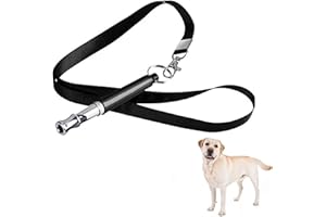CBROSEY Hundepfeife,Ultraschall Hundepfeife,Professionelle Hundepfeife Rückruf,Einstellbare Hochfrequenz Hunde Zubehör,Hunde Pfeife mit Lanyard für Hundeerziehung Hundetraining,Schwarz,1 Stück