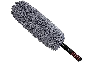 SKY-TOUCH Portable Automotive Brushes Dust Cleaning Microfiber Soft Car Duster Exterior and Interior Cleaning - Long, Unbreakable, and Retractable Handle