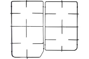 FRANZA De Longhi - Elba - Kit 2 griglie in ferro smaltato nero lucido per cucina piano cottura 4 fuochi a gas - P0863/KIT