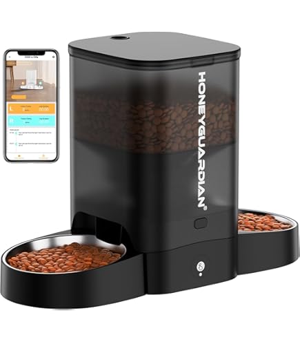 Gugxiom 6L WiFi Futterautomat Für 2 Katzen - APP Steuerung Mit Doppelnetzteil