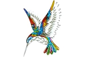 WIDDOP AND CO Décoration murale colorée en métal Colibri – 62634
