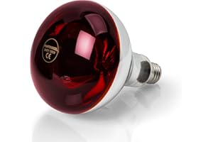 fratrisPRO Rotlichtlampe Wärmelampe 150 Watt E27 aus Hartglas 240 Volt - Infratrotlampe für Tiere - Küken, Kaninchen, Ferkel, Hundewelpen, Hühnerstall, Hasen
