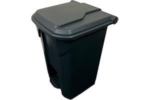 Chabrias Ltd 80 Litre Grey Step-On Waste Bin for Kitchen, Office, Medical, Clinical – Recycling Trash Can for Indoor/Outdoor, Home & Commercial Waste Disposal