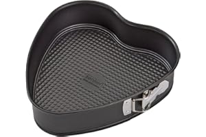 Zenker 7410 Moule gâteau, moule gateau coeur, moule coeur, moule a patisserie, moule charniere, moule en coeur, moule en forme de coeur, moule gâteau coeur, Acier, 27 x 25 cm