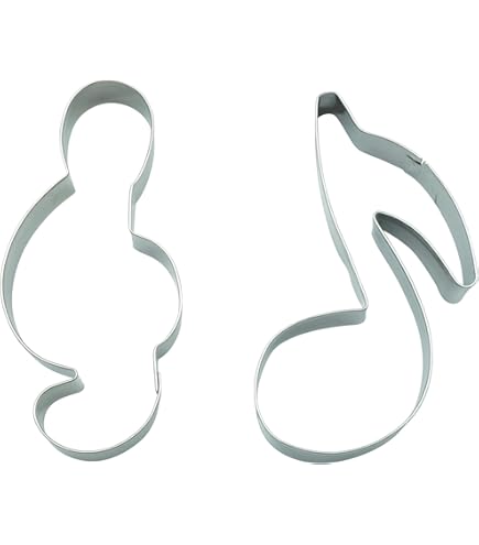 10 Stampini Per Biscotti A Tema Musicale - 1-10 Cm, Plastica Nera - Per Fondente E Decorazioni - Foto 9