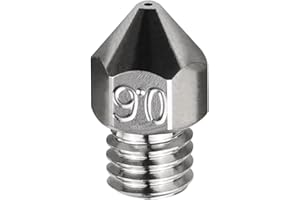 POLISI3D Buse en cuivre plaqué haute température Sharp MK8 de 0,6 mm, durable antiadhésif, compatible avec les imprimantes 3D Snapmaker Ender 3 Pro Ender 5 CR10 V2 S4 S5 Anet A8 (0,6 mm)