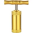 T Pollen Press Tool - Heavy Duty Kief Presser With Metal Aluminum Compressor, T Shape Handle for Pressing Herb, Spice, Hay - Single Handle Golden