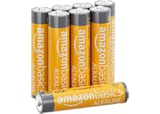 Amazon Basics 8 Pack Aaa High-Performance Alkaline Batteries, 10-Year Shelf Life, Easy To Open Value Pack