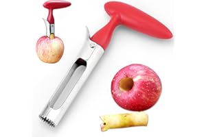 Beylos Good Grips Apple Corer, Cherry Red Grip with Serrated Blade, Perfect Tool for Pear & Other Fruits Core Remover
