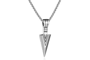 Fashion Frill Charm Arrow Design Silver Black Chain Necklace Pendant For Men Boys Girls