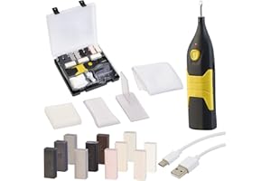 AGT Riparazione del pavimento in PVC: kit di riparazione per superfici in plastica con smalto a batteria, USB-C (cera di riparazione pavimento in PVC, kit di riparazione, camper)