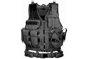 TACTICAL AREA Gilet tattico d'élite ultraleggero regolabile con aria compressa, adatto agli appassionati militari per usare pistole ad aria compressa per cacciare giubbotti da caccia all'aperto in campeggio e giochi di battaglia.