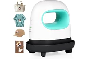 Mini Transferpresse, Apritsce Tragbare Heizpresse Maschine, Hitzepresse mit 3 Heizstufen, Presse Plotter für DIY T-Shirts Hüte Schuhe Taschen