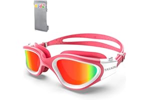 YAKAON Kids Swim Goggles, G1Mini Comfortable Polarized/Non-Polarized Anti-Fog Swimming Goggles for Age 6-14