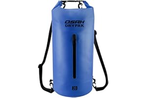 ‎OSAH DRYPAK OSAH DRYPAK Dry Bag Wasserdichter Packsack 5L 10L 15L 20L 30L wasserdichte Tasche Sack Beutel Lang Schulter Verstellbarer Schultergurt für Kajak Boot Angeln Rafting Schwimmen Wassersport Treiben
