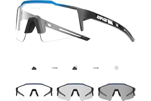 KAPVOE Lunette de Cyclisme Photochromique Homme Femme Garçons Filles Tr90 Cadre Lunette Vélo VTT Protection UV400 K9023