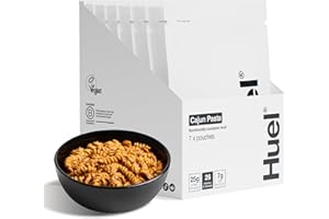 Huel Hot & Savoury – Cajun Pasta (7 Portionen), Vegane Protein-Mahlzeit mit 25 g Eiweiß, 26 Vitamine & Mineralstoffe, Pflanzliches Fertiggericht, Ausgewogen & Nährstoffreich