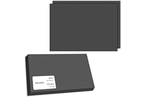 TOWNSTIX 50 Feuilles, 120g - Papier Noir A3, Feuille Noire Cartonné Cartonnée