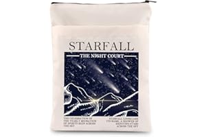 BAUNA Night Court Reader Buchhülle Sternenfall inspiriertes Geschenk SJM Leser Buchhülle mit Reißverschluss Sternschnuppen Liebhaber Geschenk (Starfall BM)