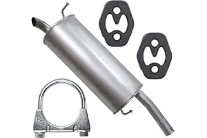 ‎FERROZ Adamot Endschalldämpfer Auspuff Endtopf für Fiesta 5 V MK5 1.25 1.3 1.4, Mazda 2 1 I DY 1.2