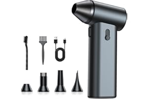 Journeyside Electric Air Duster,100 W Super Power Air Duster mit 4 Düsen, 110.000 U/min Mini Staubgebläse, USB Wiederaufladbar Staubbläser für Laptops, Tastaturen, Autos und Sofas