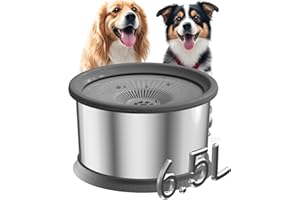 6.5 L Water Bowl Dog Without Drooling, Dog Bowl Large Dogs, Drinking Bowl Dog, Water Bowl for Medium/Large Dogs (Grey, 6.5 L)