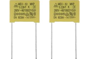 BOJACK 0,22 uF 280 V kondensatory bezpieczeństwa MEX -X2 MKP tłumienie kondensatorów zakłóceń w trybie różnicowym (opakowanie 2 szt.)